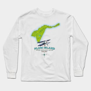 Plum Island New york map. Long Sleeve T-Shirt